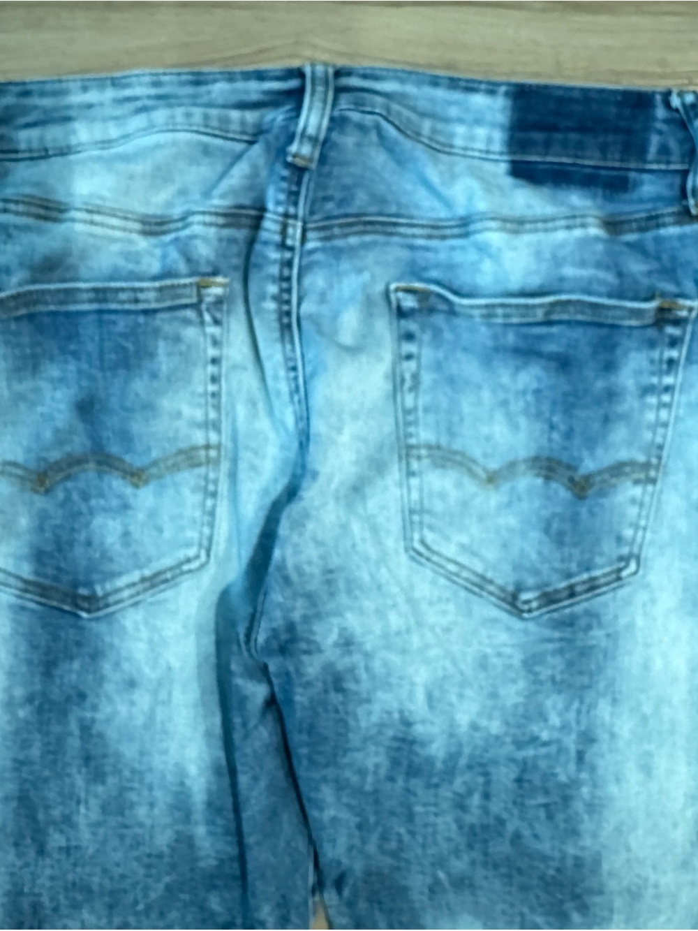 American Eagle Outfitters Mens Jeans Slim Fit 34x34 Light Pre Owned Cut A1-002 - Picture 7 of 11